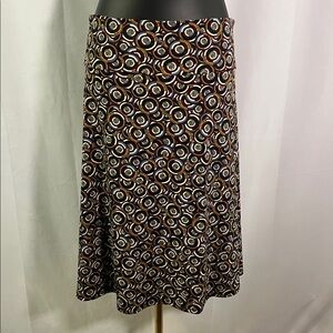 LuLaRoe Multicolor Geo Print Azure A-Line Midi Skirt